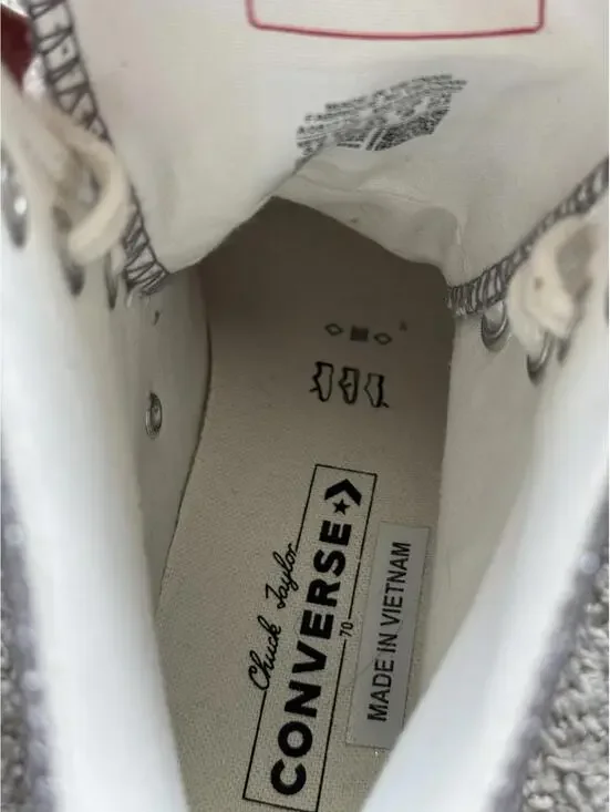 Converse Women’s 5.5 Chuck 70 De Luxe Heel Hi Top Glitter Sparkle Contemporary - Picture 8 of 9